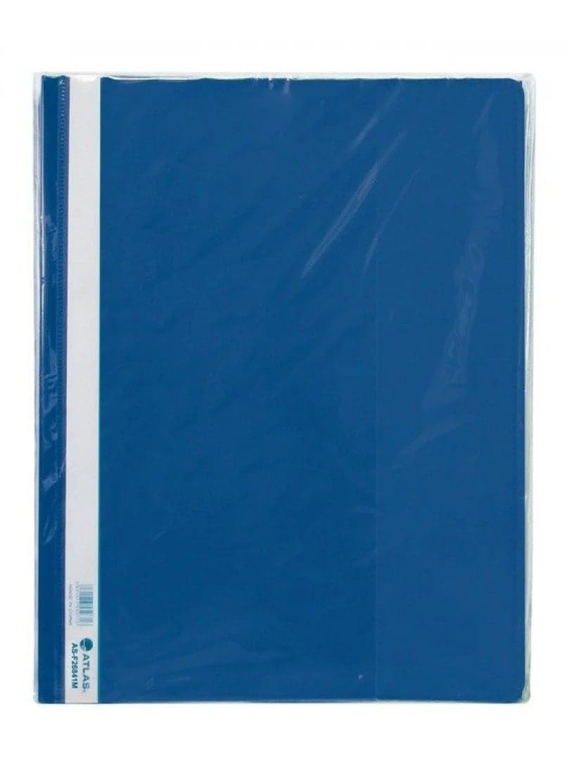12-Piece Flat Clear View Folder File Dark Blue