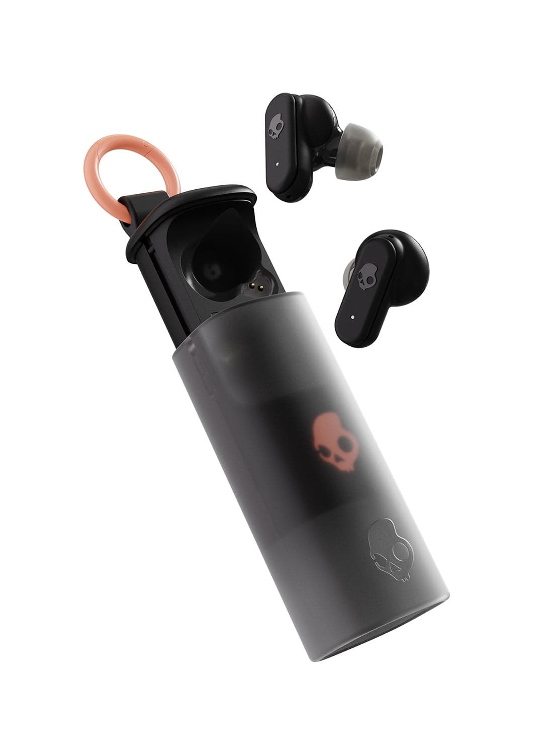 Dime Evo in-Ear Wireless Earbuds, 36 Hr Battery, Microphone, Works With iPhone Android And Bluetooth Devices True Black/Orange