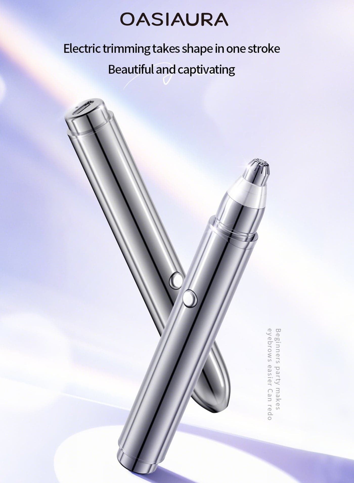 Women's Electric Eyebrow Trimmer, Portable Automatic Eyebrow Razor with LED Light, Rechargeable Eyebrow Pencil for Hair Removal & Beauty Grooming