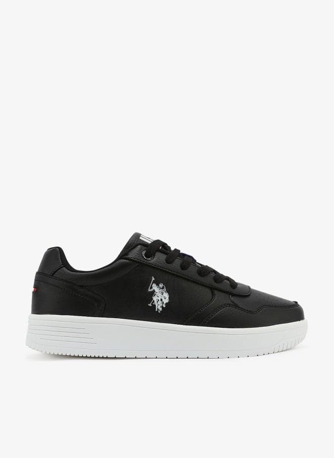 Men's Black Sneakers - Lightweight Modern Design Shoes, Comfortable Everyday Casual