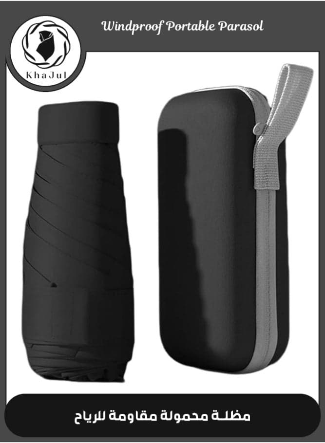 Mini Travel Umbrella, Mini Windproof Folding Travel Umbrella, Portable Lightweight Compact Parasol with 95% UV Protection for Sun and Rain, Popular Style for Women