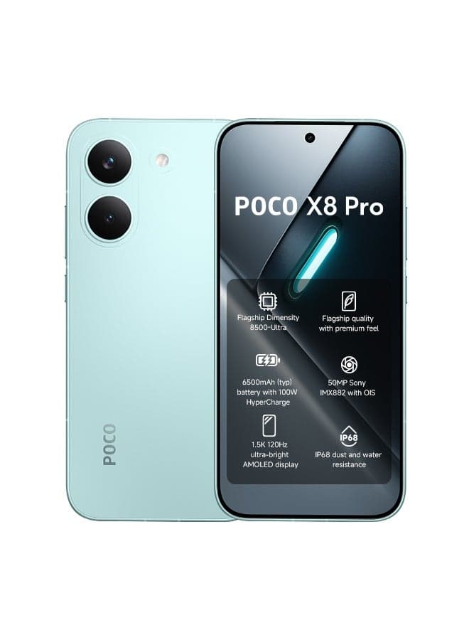 POCO X8 Pro Dual SIM 5G Green 8GB RAM 256GB - Global Version