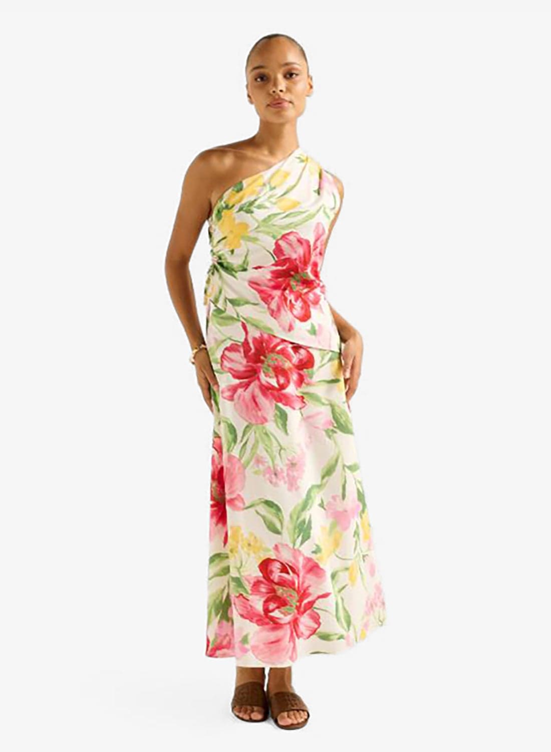 Noah Printed One Shoulder Top