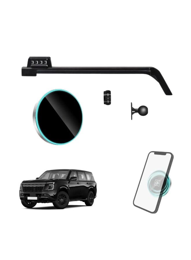 TRX AUTO MagSafe Wireless Charging Phone Holder for Nissan Patrol 2025 | Multimedia Screen Fixed Bracket | Fast MagSafe Charging + Strong Magnetic Lock | Anti-Shake, A/C Vent Friendly