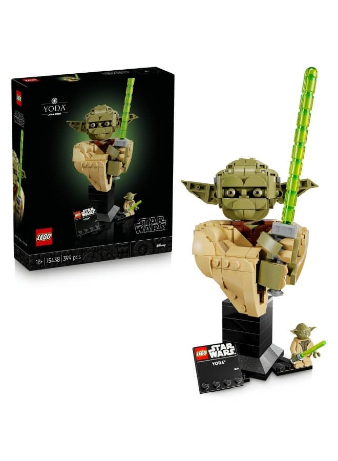 Star Wars Yoda Bust Collectible Model Kit 75438 (Age 18+, 399 Pieces)