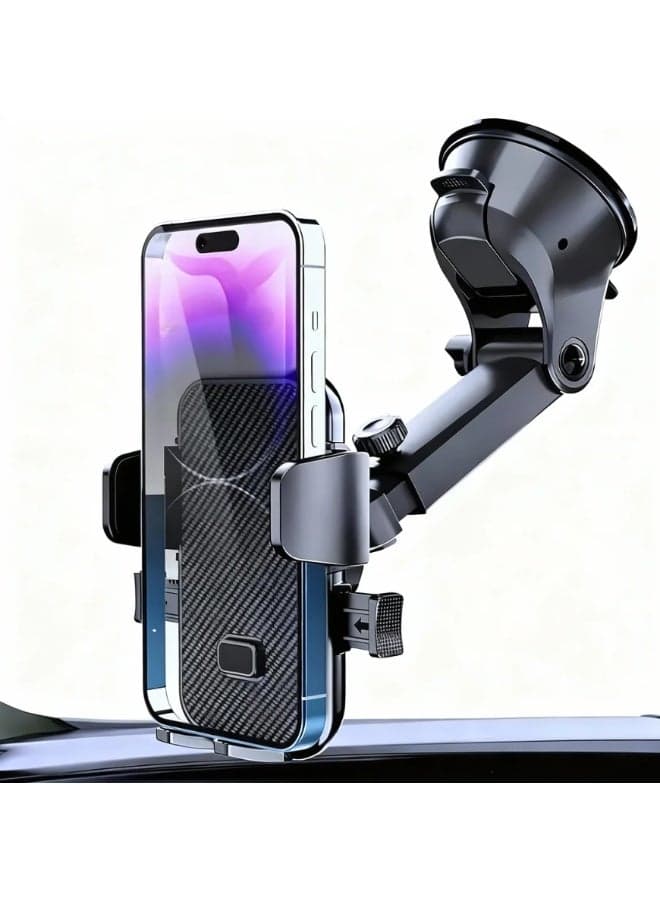 Car Phone Holder, Long Arm Phone Holder Car for Dashboard Windshield Air Vent【Heat-Resistant Strong Suction Cup】Car Mobile Holder Compatible with Most Phones…