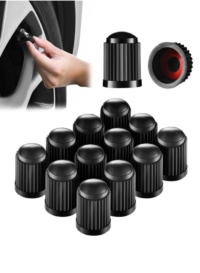 12PCS Tire Valve Stem Caps Universal Plastic Air Valve Covers for Car Bike SUV Motorcycle