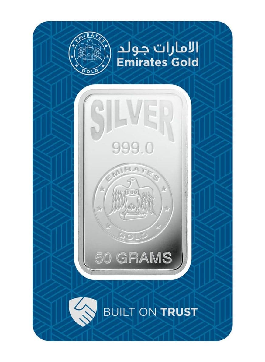 Emirates | 50g Pure Silver Bar 999 - 50 Grams