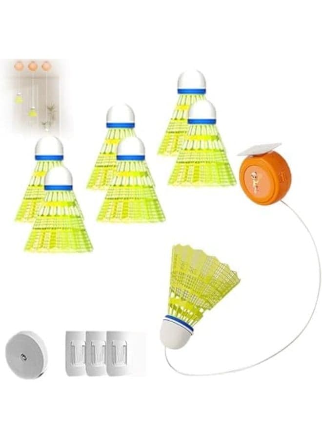 Badminton Rebound Trainer, Rebound Trainer, Badminton Set, Adjustable Badminton Exercise Device for Self-Training, Hand-Eye Coordination And Endurance for Indoor Sports Activities