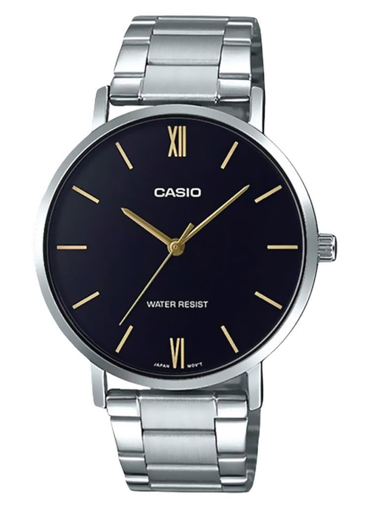 Men Water Resistant Analog Watch MTP-VT01D-1BUDF - 40 mm - Silver