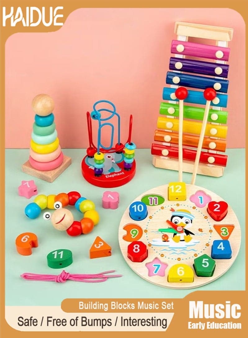 5 Pcs Infant Early Education Toys Toys For 1 2 3+ Year Old Toddlers (Colors of The Accessories Are Random)
