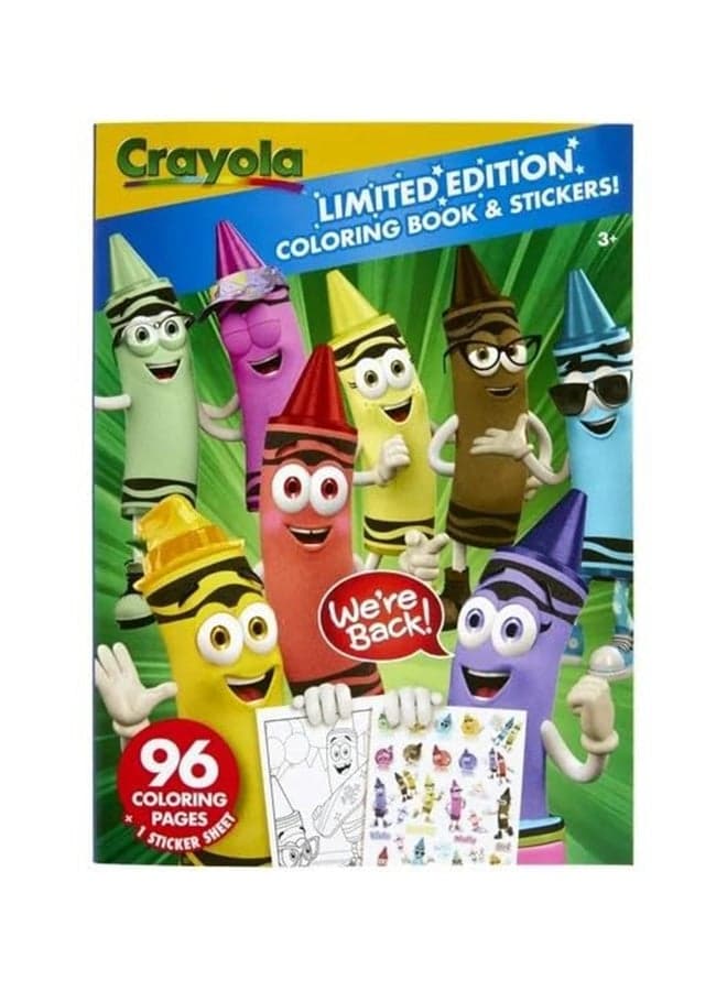 96 pages Coloring Book Limited Edition With Sticker Sheets