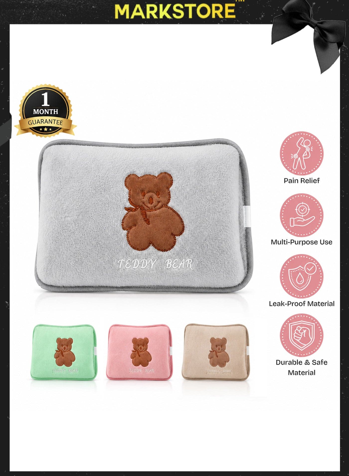Electric water bag, Hot Water Bag for Cramps, Neck, Shoulders Pain Relief, heating bag for Hot Therapy and Feet Warmer