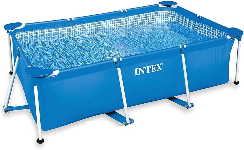 Intex 28274Fr Rectangular Tubular Metal Frame Swimming Pool - Blue, 4.5m x 2.2m x 0.84m