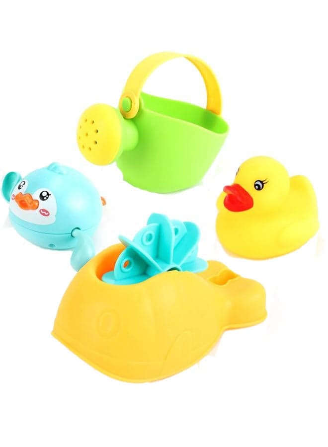 Baby Bath Toys Mini Floating Duck With Accessories