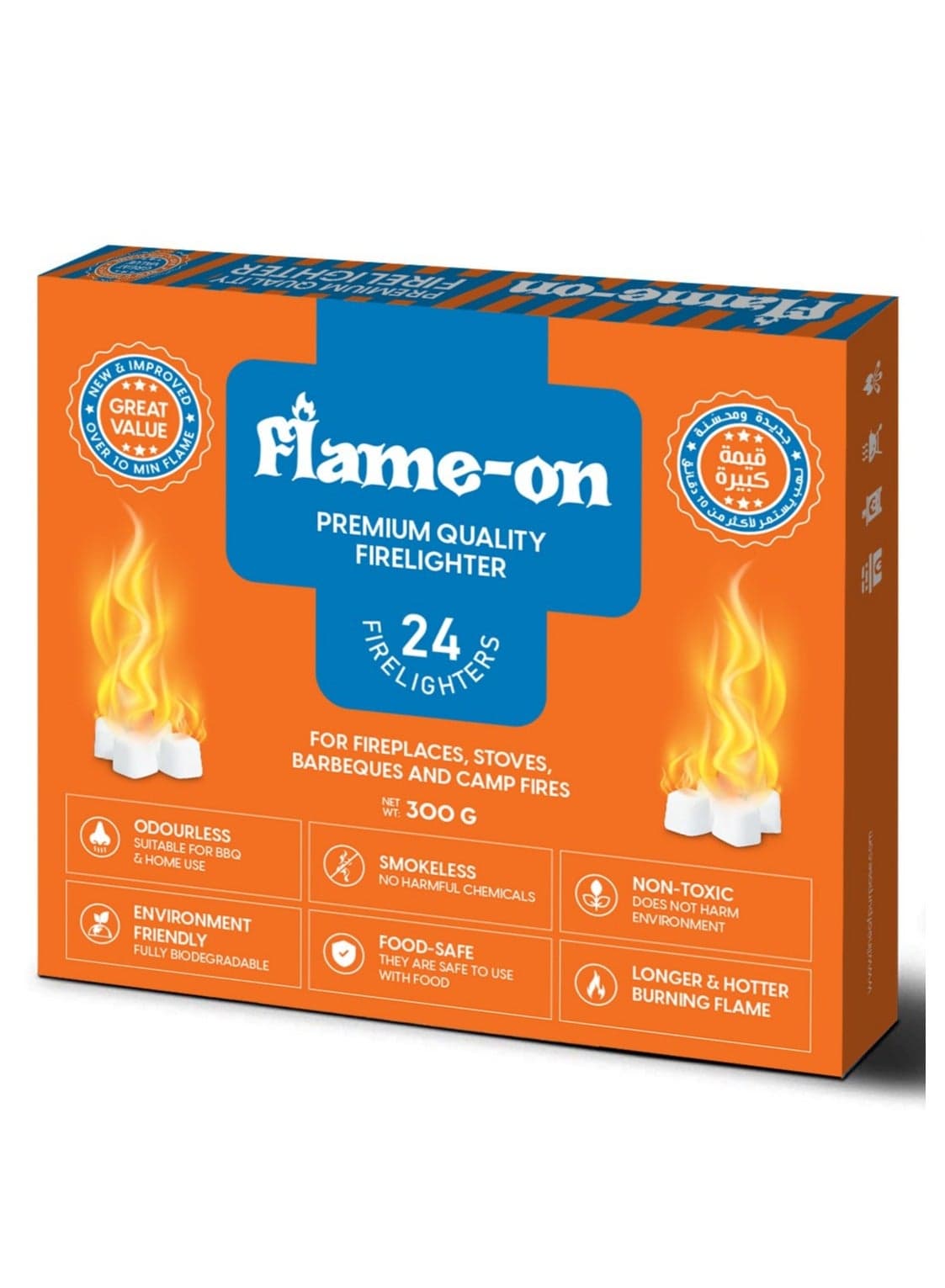 Flame-On Firelighter Cubes 24 Pcs