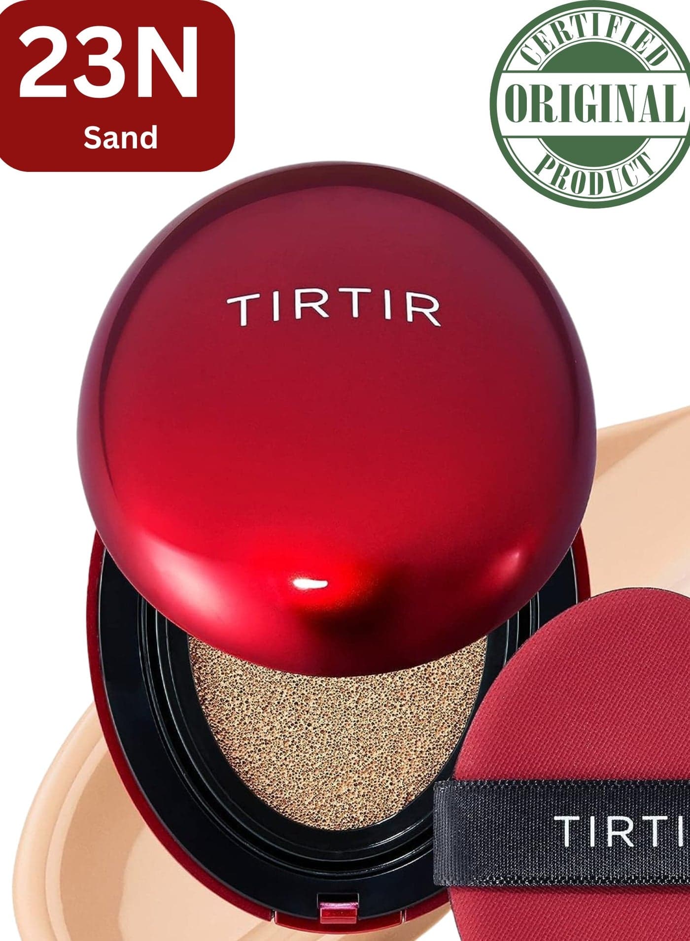 Tirtir Red Foundation - 23N Sand | Flawless Coverage with Skincare Benefits | Hydrating, Long-Lasting, Lightweight Formula for All Skin Types | Reduces Imperfections and Evens Skin Tone