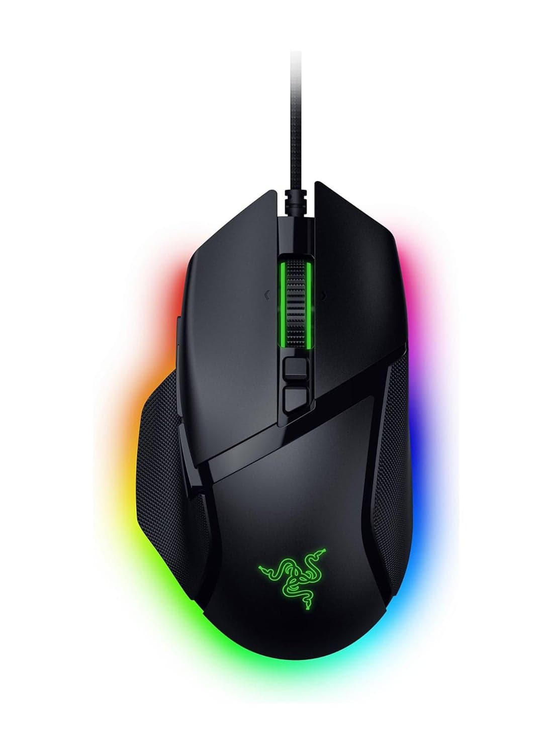 Razer Basilisk V3 35K Wired Ergonomic Gaming Mouse : HyperScroll Tilt Wheel - 35K DPI Optical Sensor Gen 2-13 Customizable Controls - Chroma RGB - Optical Switches Gen 3 - Speedflex Cable - Black I RZ01-05230100-R3M1
