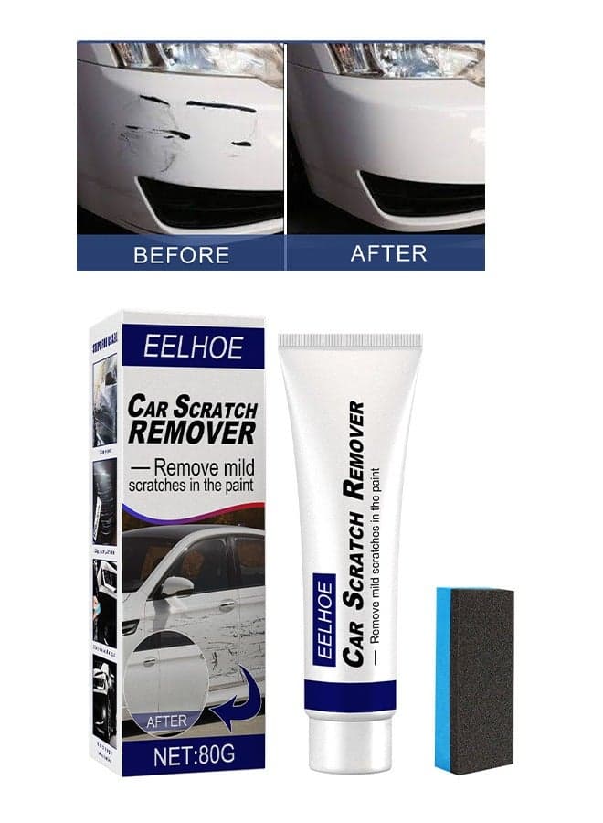 Car Scratch Remover, Car Body Compound, Scratch Removal Kit, Polishing Paste for Repairing Small Paint Scratches, Marks, Water Spots, Swirls, Blemishes 80G