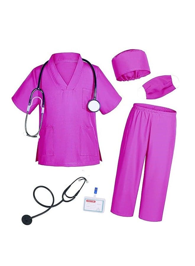 Doctor Costume Set Cosplay Costume Sets for Kids Purple