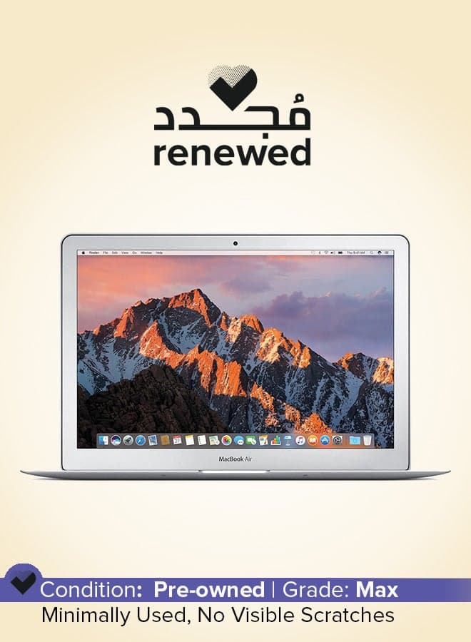 Renewed - MacBook Air 13-Inch (2013), Core i5 1.3GHz, 4GB RAM, 128GB SSD, QWERTY Keyboard silver