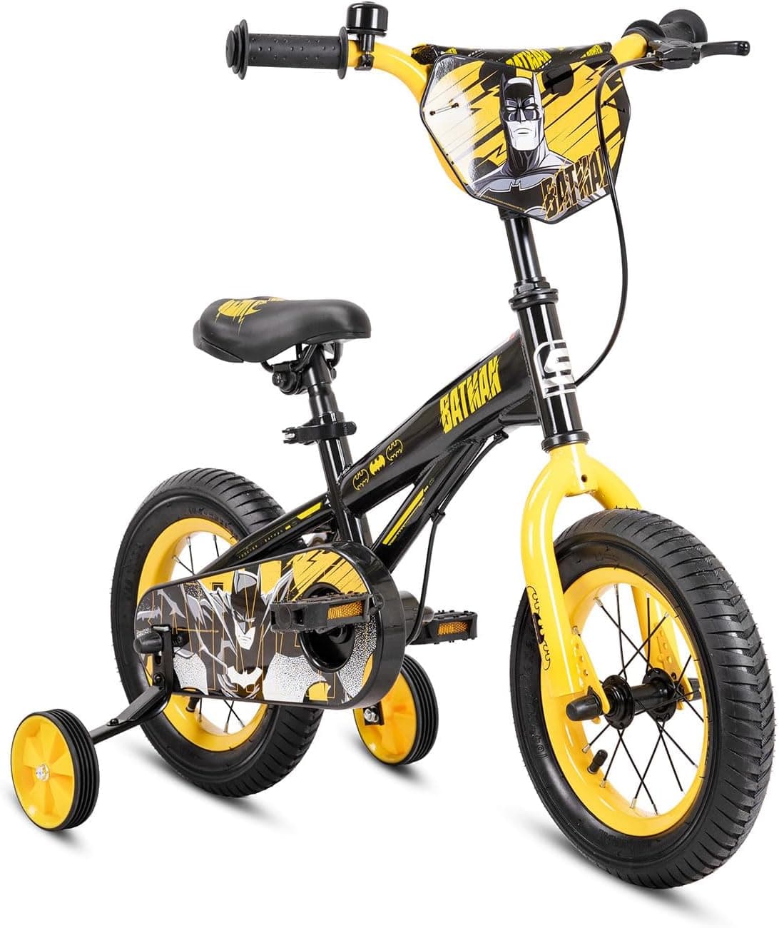Super Hero DC Kids Bicycle – Official DC Superhero Graphics, Durable Steel Frame, Training Wheels, Child-Safe Brakes, Quick-Release Seat, Chain Guard & Air Tyres