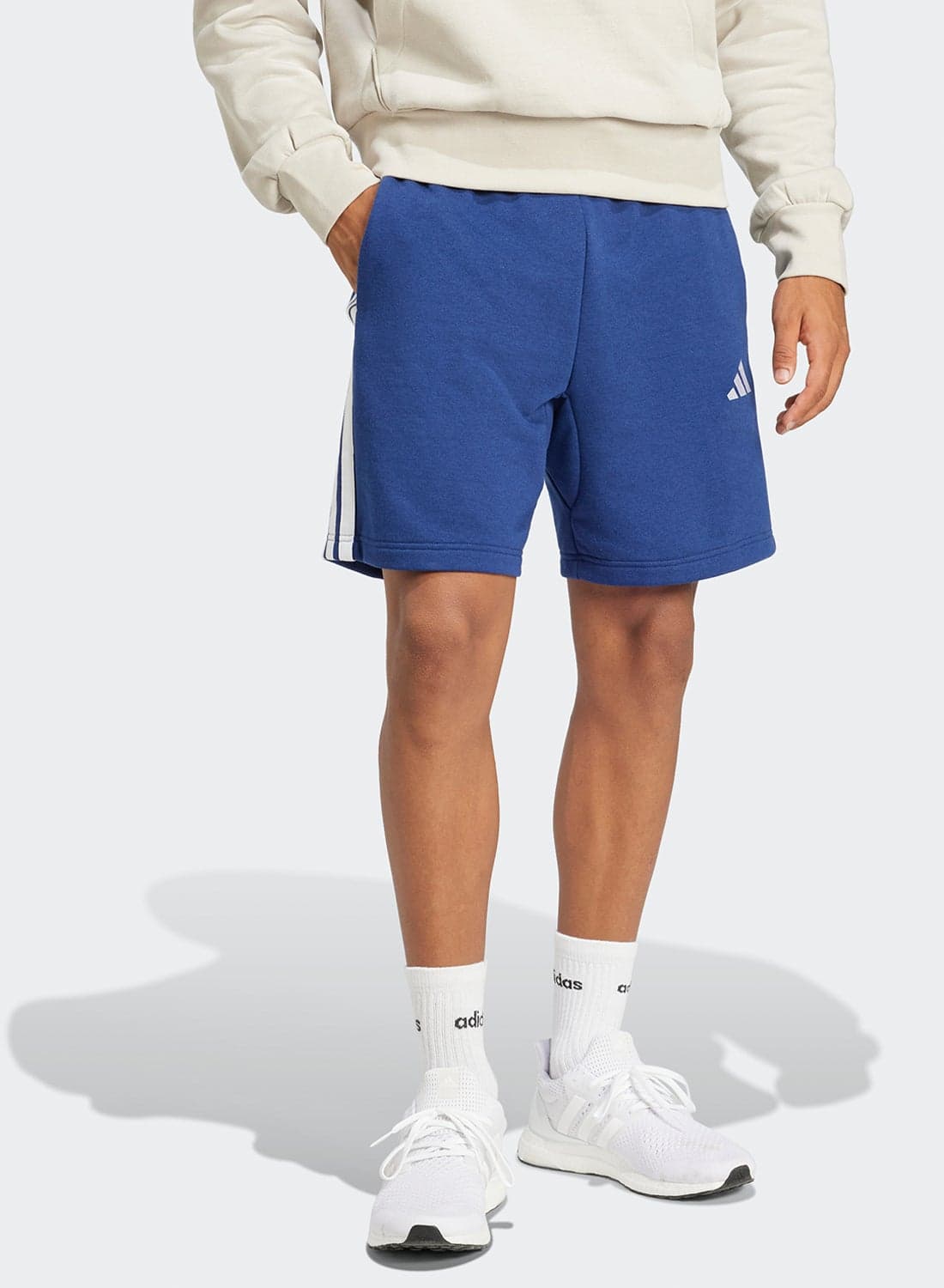 Essential 3 Stripe French Terry Shorts