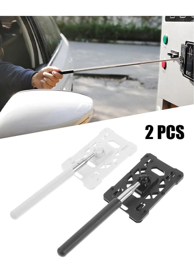 2 Pcs Telescopic Card Holder Payment Extendable Badge Holder Stick Practical Card Holder for Car Vehicle Heavy Badge Holder