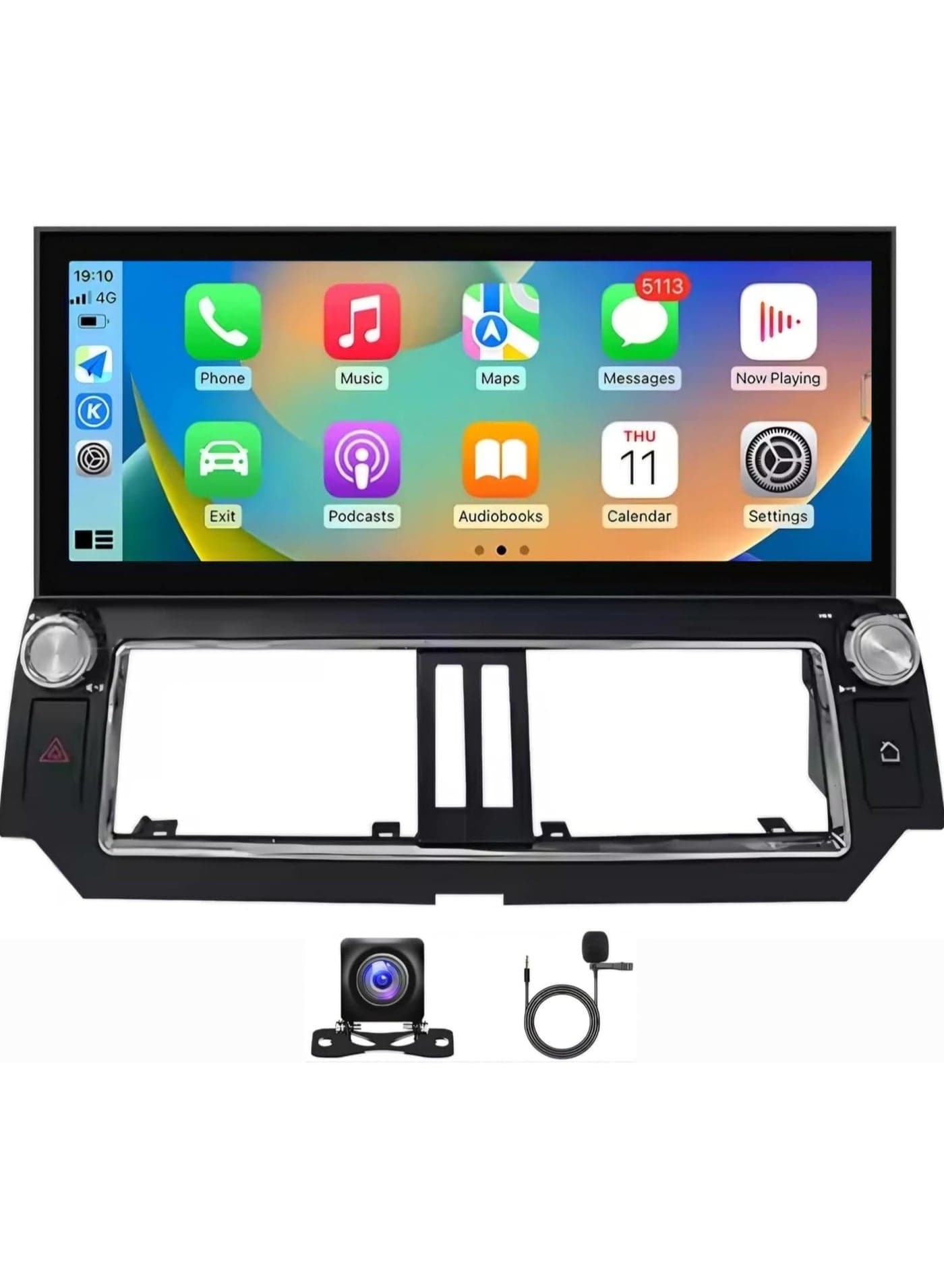 12.3 Inch Android Car Stereo For Toyota Prado 2014-2017 Touchscreen 4GB RAM Fast Interface GPS Navigation Bluetooth WiFi Support Apple CarPlay Android Auto Wireless HD Camera Included