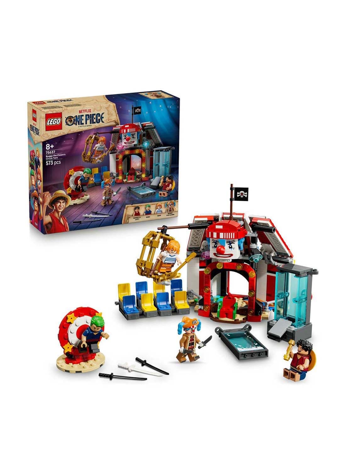 One Piece Buggy The Clown’S Circus Tent Toy 75637 (Age 8+, 573 Pieces)