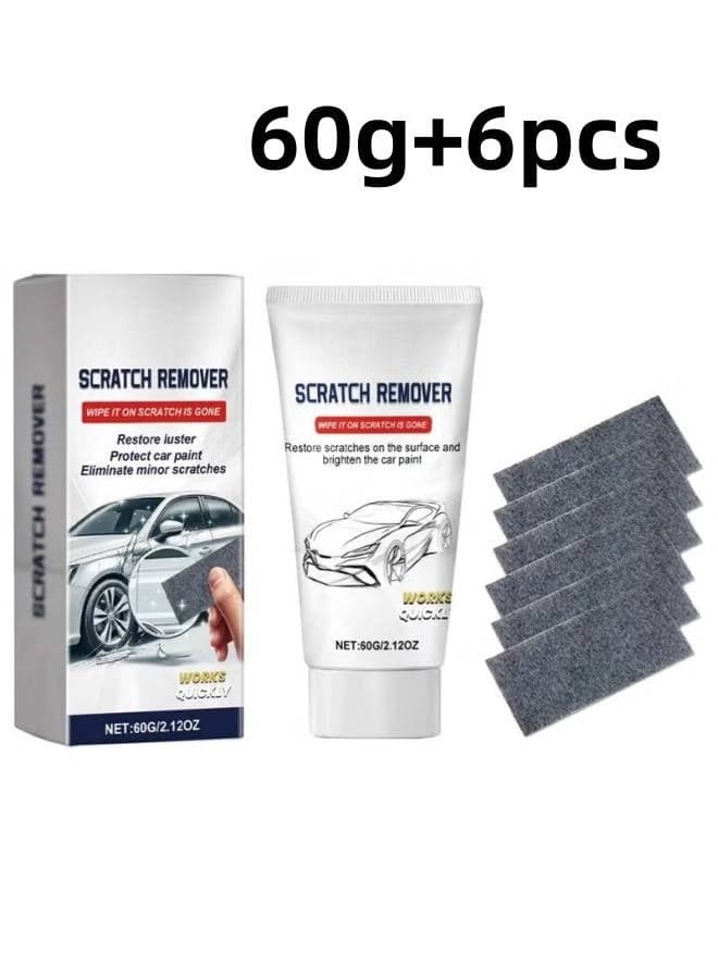 Nano Sparkle Cloth Car Polish Scratches Remover,6PCS Multi-Purpose Nano Magic Cloth Easy to Repair Small Scratched Water Spots Scratch Car Remover for All Car