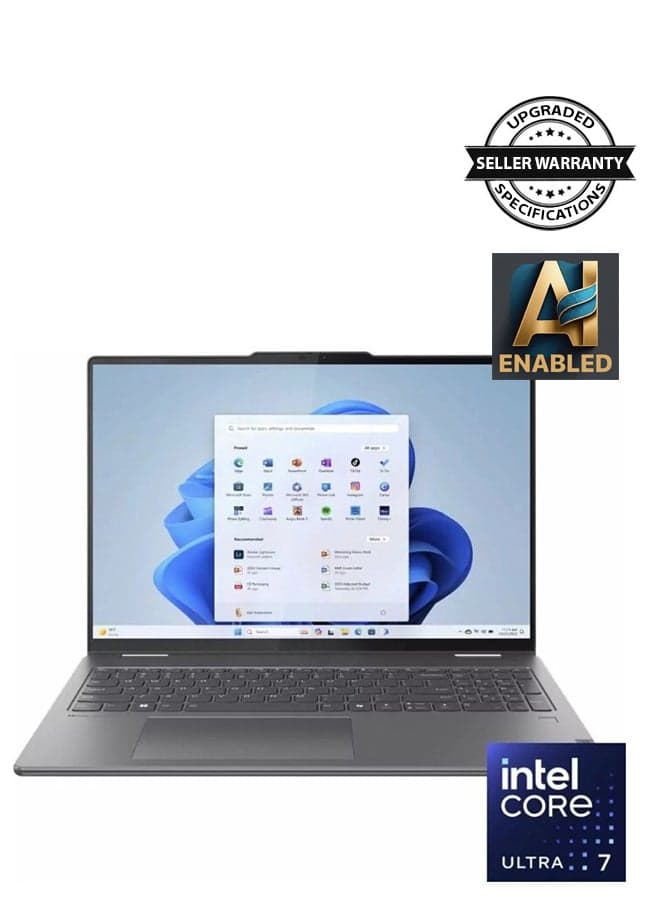 Yoga 7 2-in-1 16IML9 (Upgraded Version) Laptop 16-Inch WUXGA Touchscreen Display/Core Ultra 7 155U Processor/16GB RAM/1TB SSD/Intel Iris XE Graphics/Window 11 Home English Storm Grey