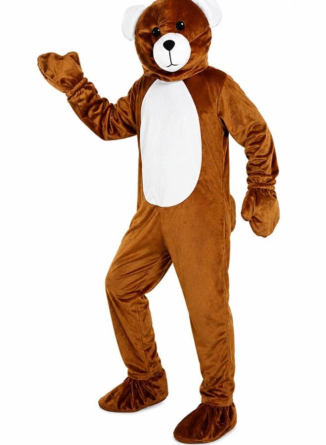 Kids Teddy Bear Costume – Plush Bear Fancy Dress Jumpsuit for Boys and Girls of age 6 to 7 years