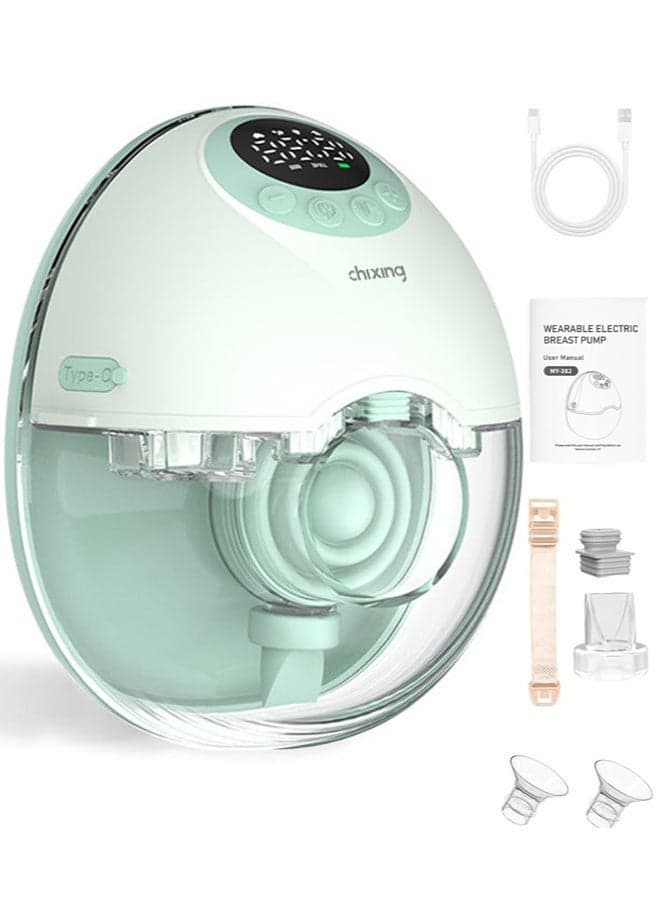 Breast Pump Hands Free, Wearable Breast Pump with Smart Dustproof Base, Electric Breast Milk Pump with Voice Alerts, 1200mAh Battery, Ultra-Quiet ≤48dB, LED Display with 4 Modes & 12 Levels, Memory Function