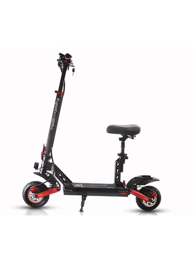 G2 Pro Off-Road Electric Scooter with Seat, 800W Motor, 48V 15Ah Battery, Up to 55km Range, 45km/h, 9-Inch Tires, Black