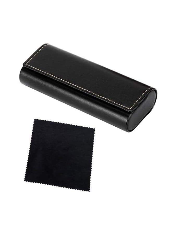 1PCS Durable Glasses Case for Men & Women - Protective Eyewear Storage for Sunglasses, Reading Glasses - Lightweight, Compact Design - Travel Friendly - Stylish and Secure(black)