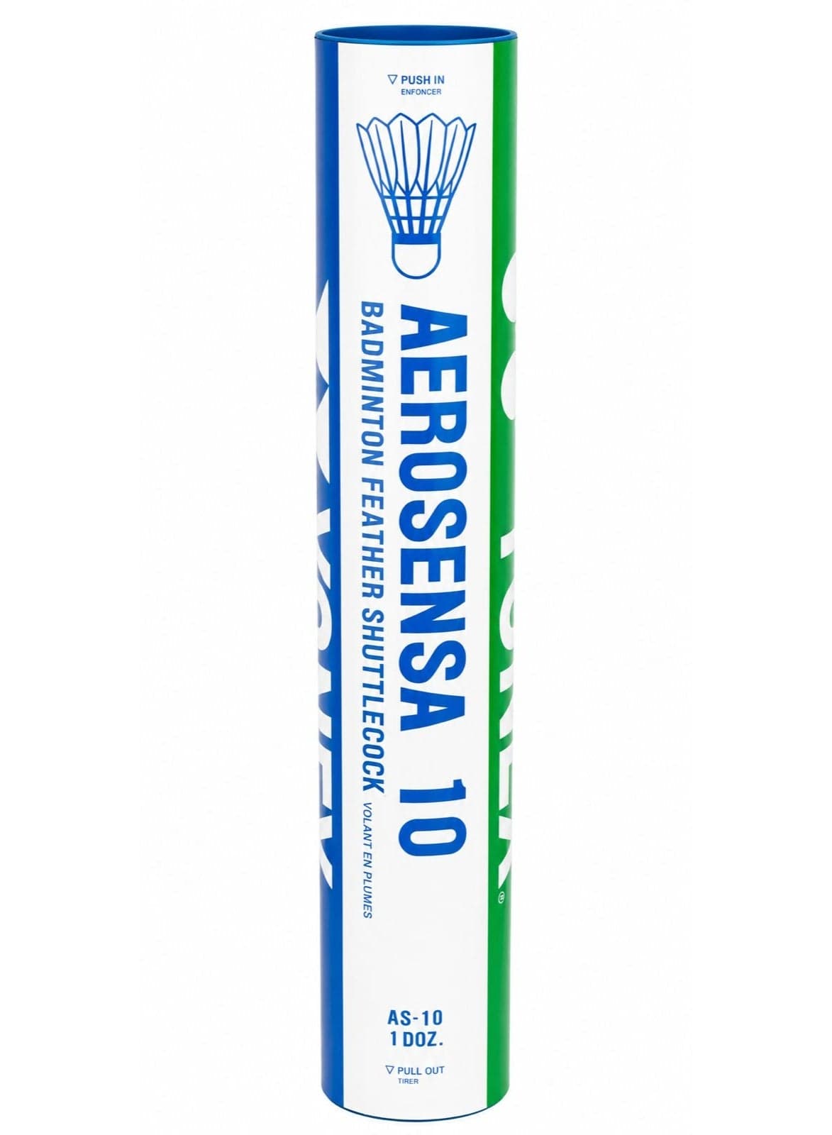 Yonex Aerosensa 10 AS-10 Badminton Feather Shuttlecock Tube 1 Dozen White