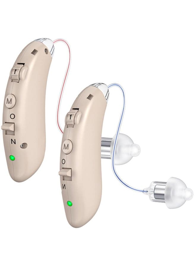 Medical Hearing Aids Rechargeable for Hearing Loss, Portable and Nearly Invisible (Beige)