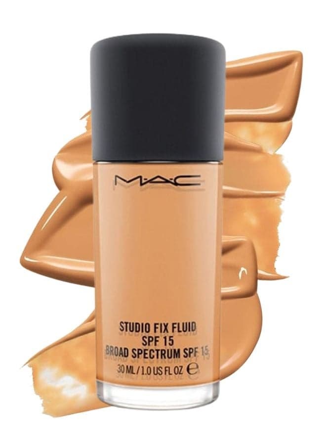 MAC Studio Fix Fluid SPF 15 Foundation NC40 – 24HR Long-Wear, Matte Finish, Oil Control, Medium-to-Full Coverage