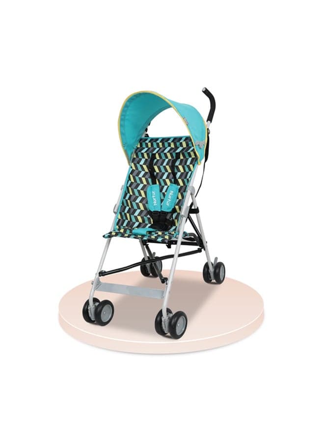 Rex Lightweight Stroller – Compact Fold, Sun Canopy, Shoulder Strap, Airflow Design, Portable Buggy for Toddlers 6-36 Months, Easy Fold, - Green / Teal