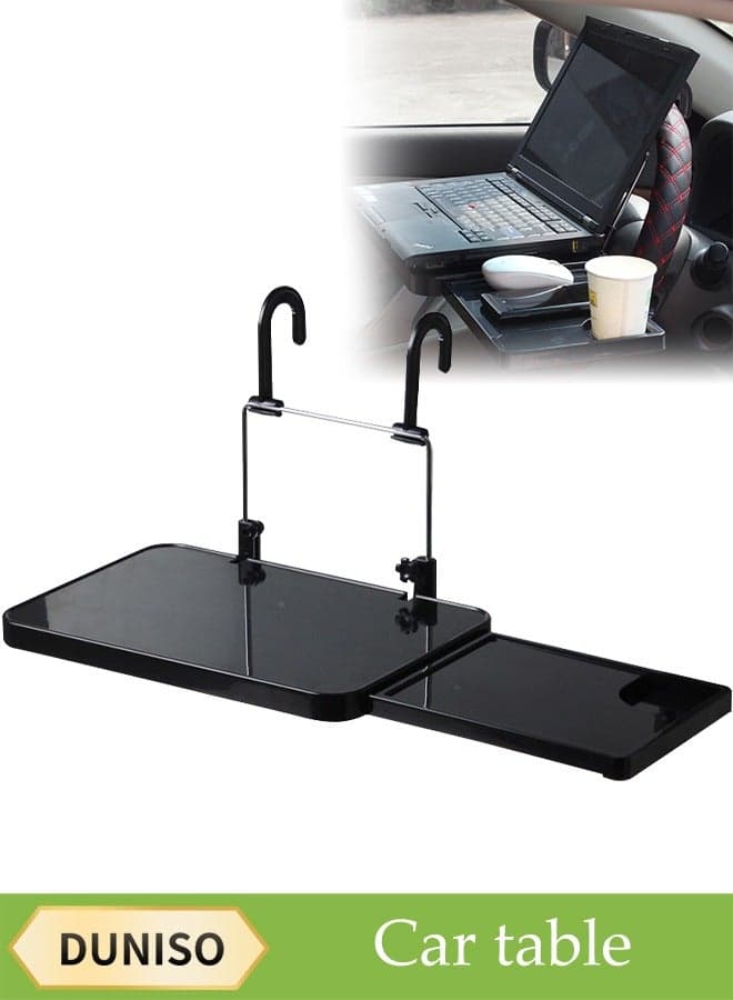 Car Tray Table, Multifunctional Foldable Car Tray, Portable Back Seat Headrest Tray, Car Drawer Style Computer Stand, Sturdy And Durable, Strong Load Bearing, Suitable For Most Vehicles Such As Cars, Trucks, And Small Trucks
