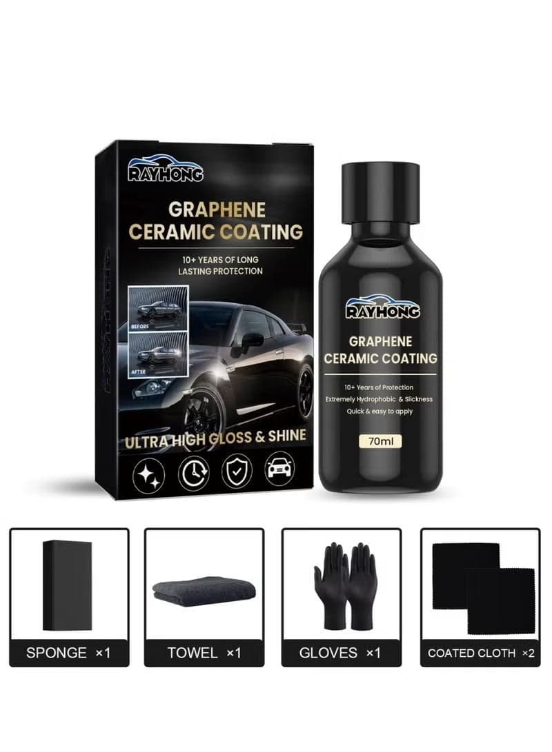 Graphene Ceramic Coating 70ml Graphene Car Coating for Long Lasting Protection Ultra High Gloss and Shine Coating Car Protective Film
