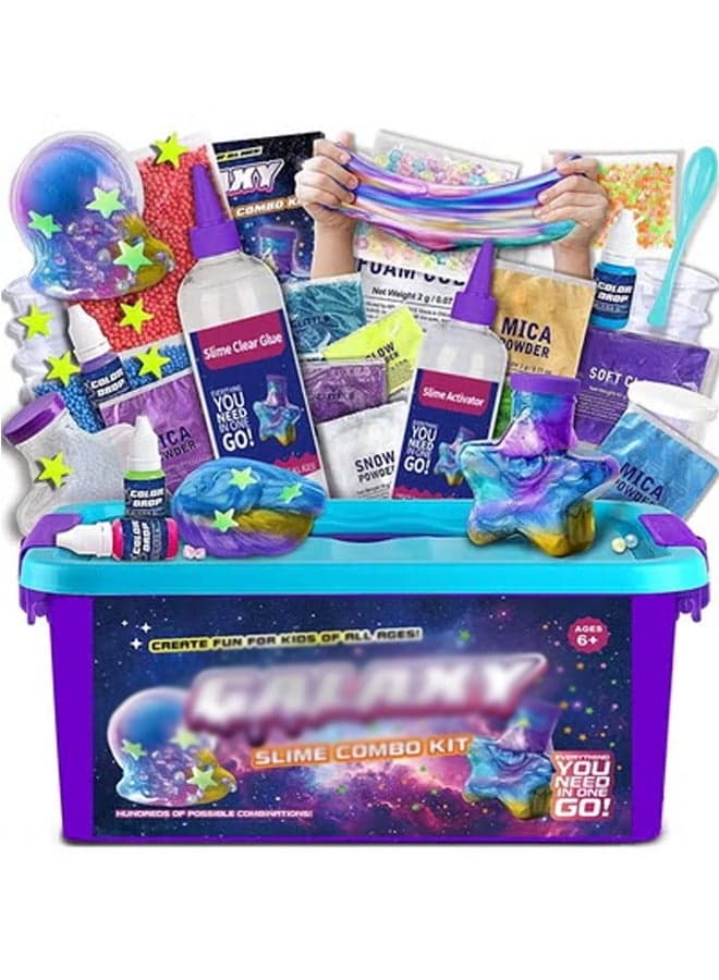 DIY Slime Kit for Kids,Fluffy Slime Making Kit Toys for Girls -Non-Sticky & Scented to Craft Butter Slime