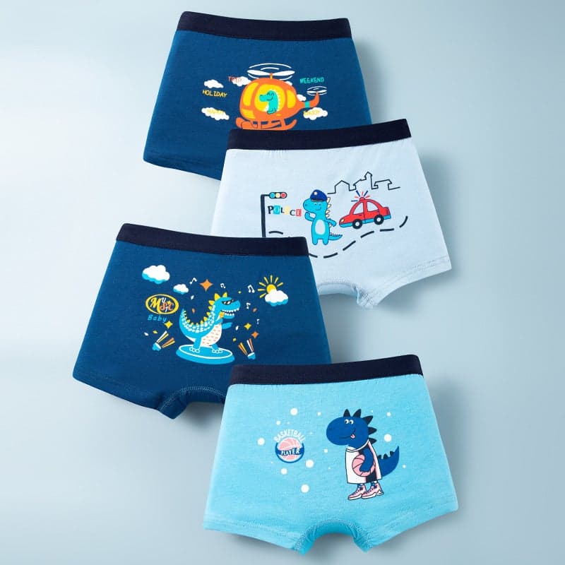 Boys Cotton Briefs Youth Underwear 1018Music dinosaur