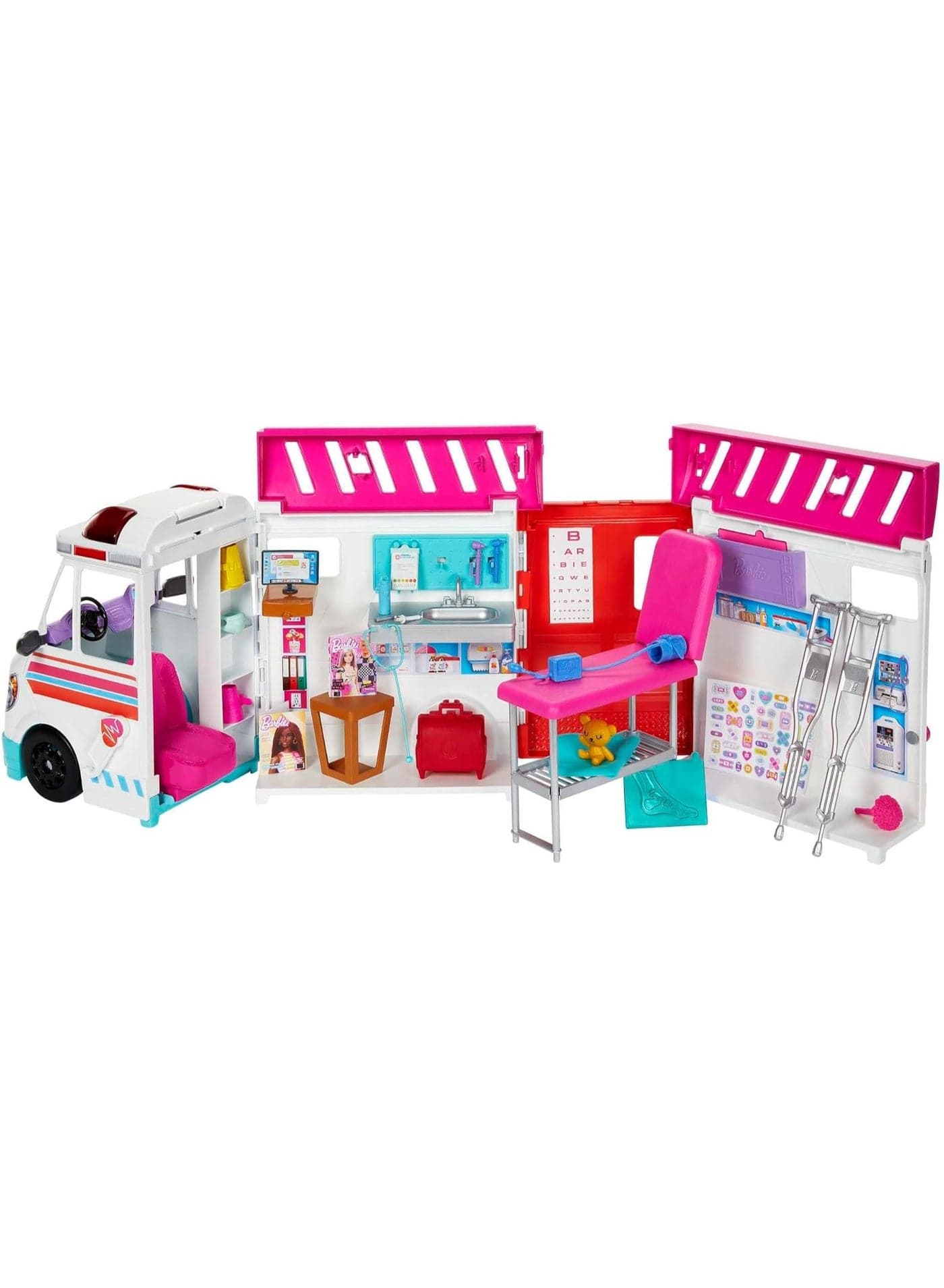 Toys, Transforming Ambulance and Clinic Playset, 20+ Accessories, Care Clinic