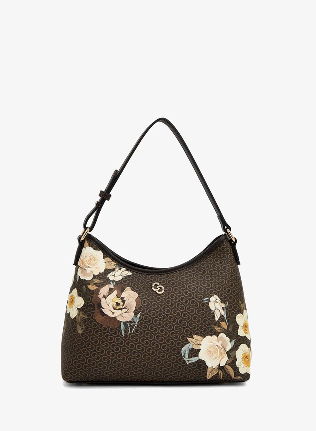 Floral Print Shoulder Bag With Adjustable Strap