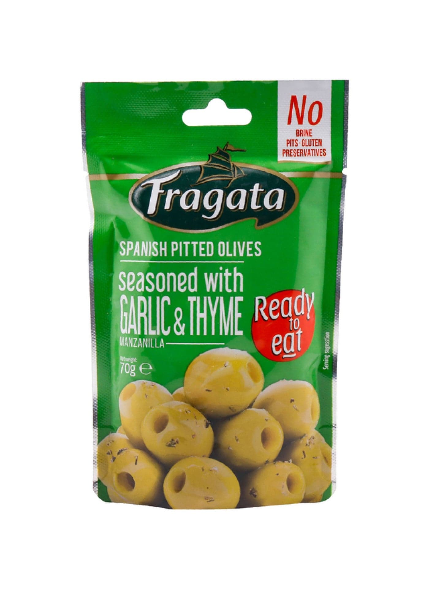 Spanish Pitted Olives Garlic Thyme Olives