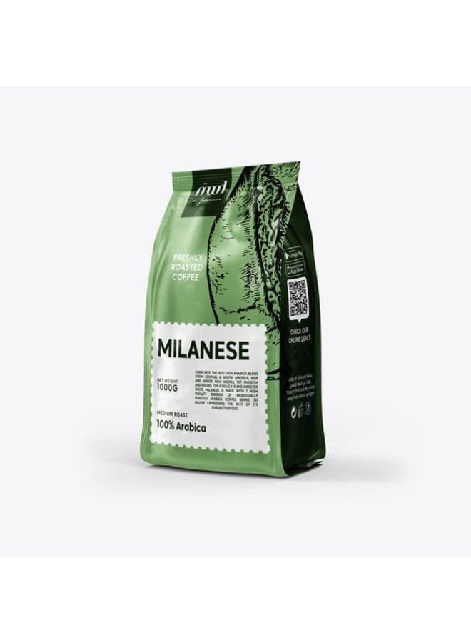 Roasted Coffee Beans Milanese, 1000g
