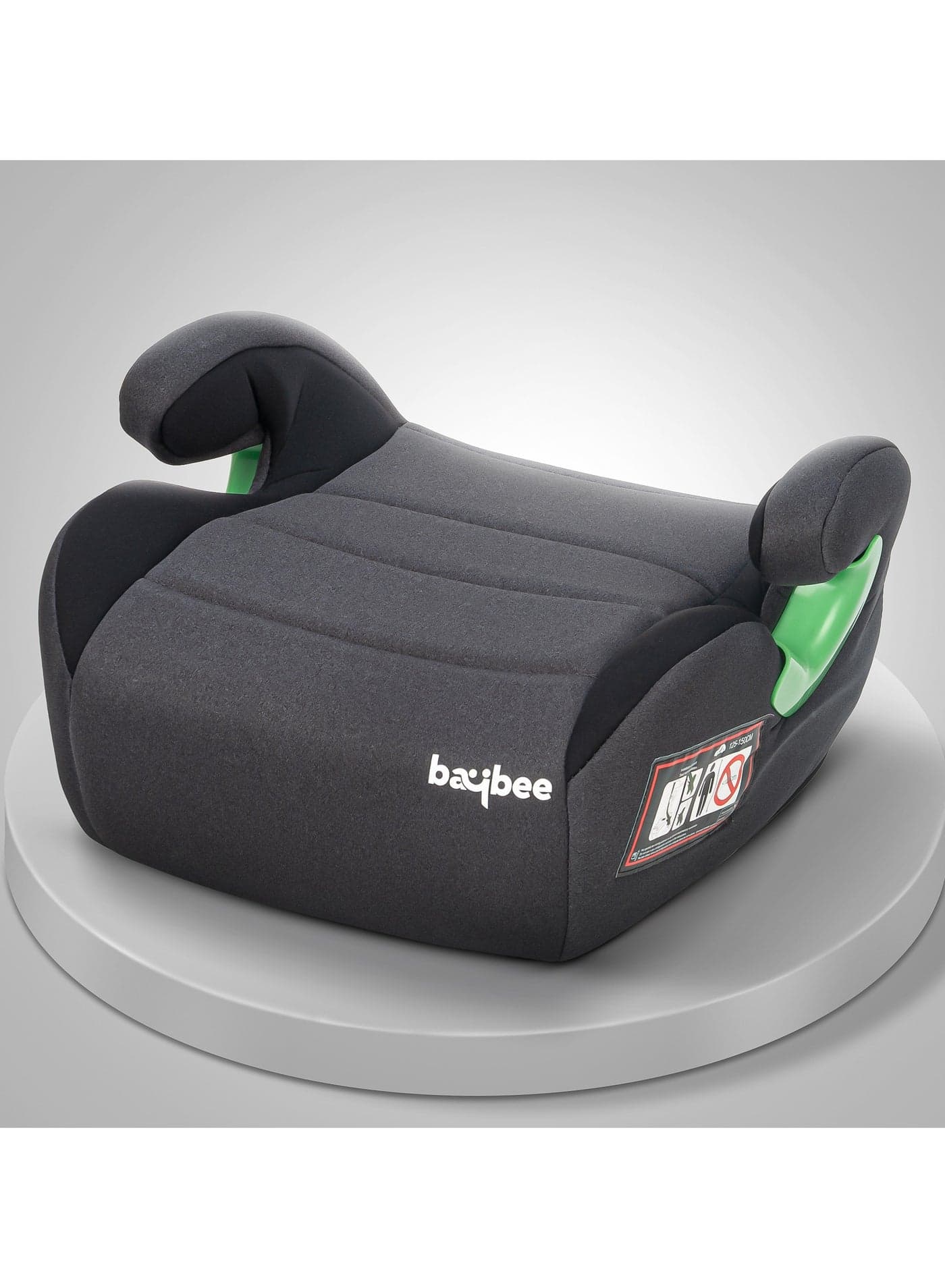 Baybee Baby Booster Car Seat without Isofix Portable Lightweight Travel Car Booster Seat with Comfort, Compact and Easy to Use | Suitable for Toddler 4-12 Years Boys Girls-Grey