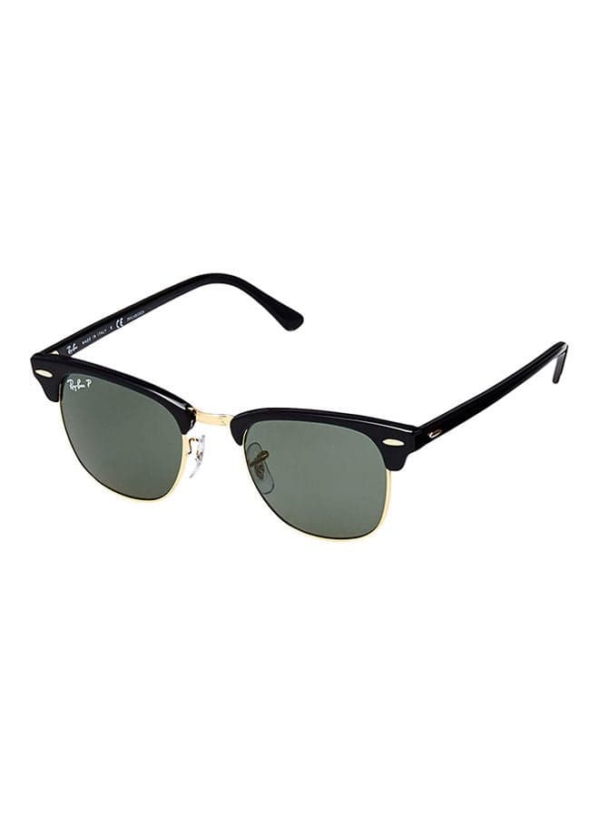 Unisex Polarized Clubmaster Sunglasses - RB3016 901 51 - Lens Size: 51 mm - Black